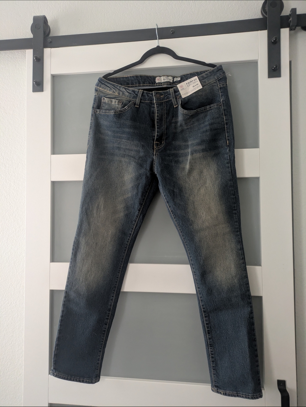 Men's Skinny Jeans in Faded Blue Wash